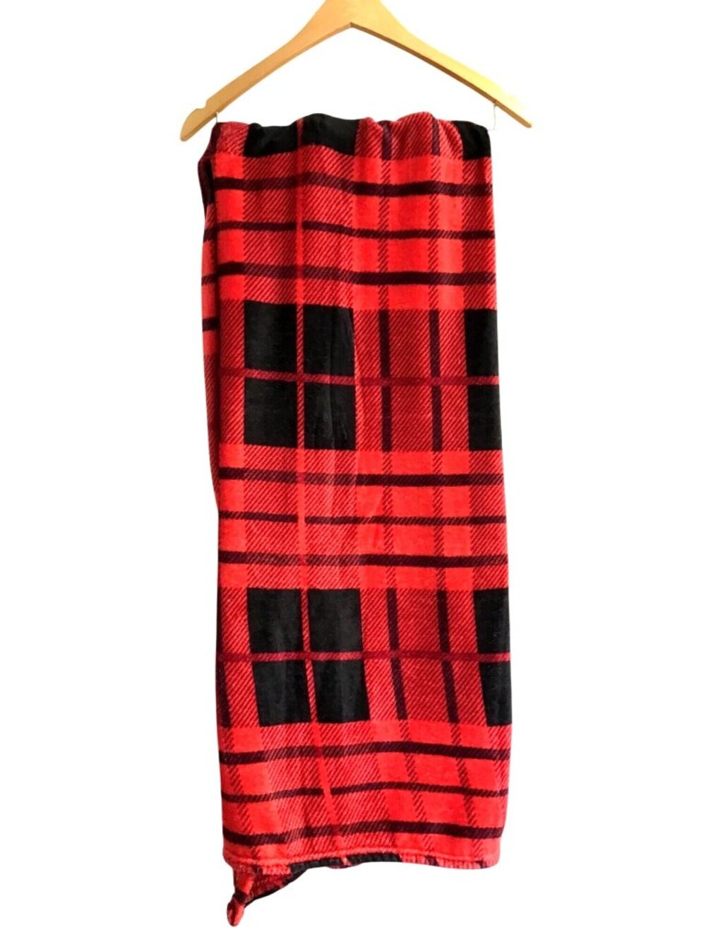 RED/BLACK BUFFALO CHECK PLAID THROW BLANKET